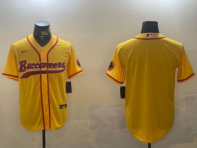 Men Tampa Bay Buccaneers Blank Yellow Joint Name 2024 Nike Limited NFL Jersey style 1->tampa bay buccaneers->NFL Jersey